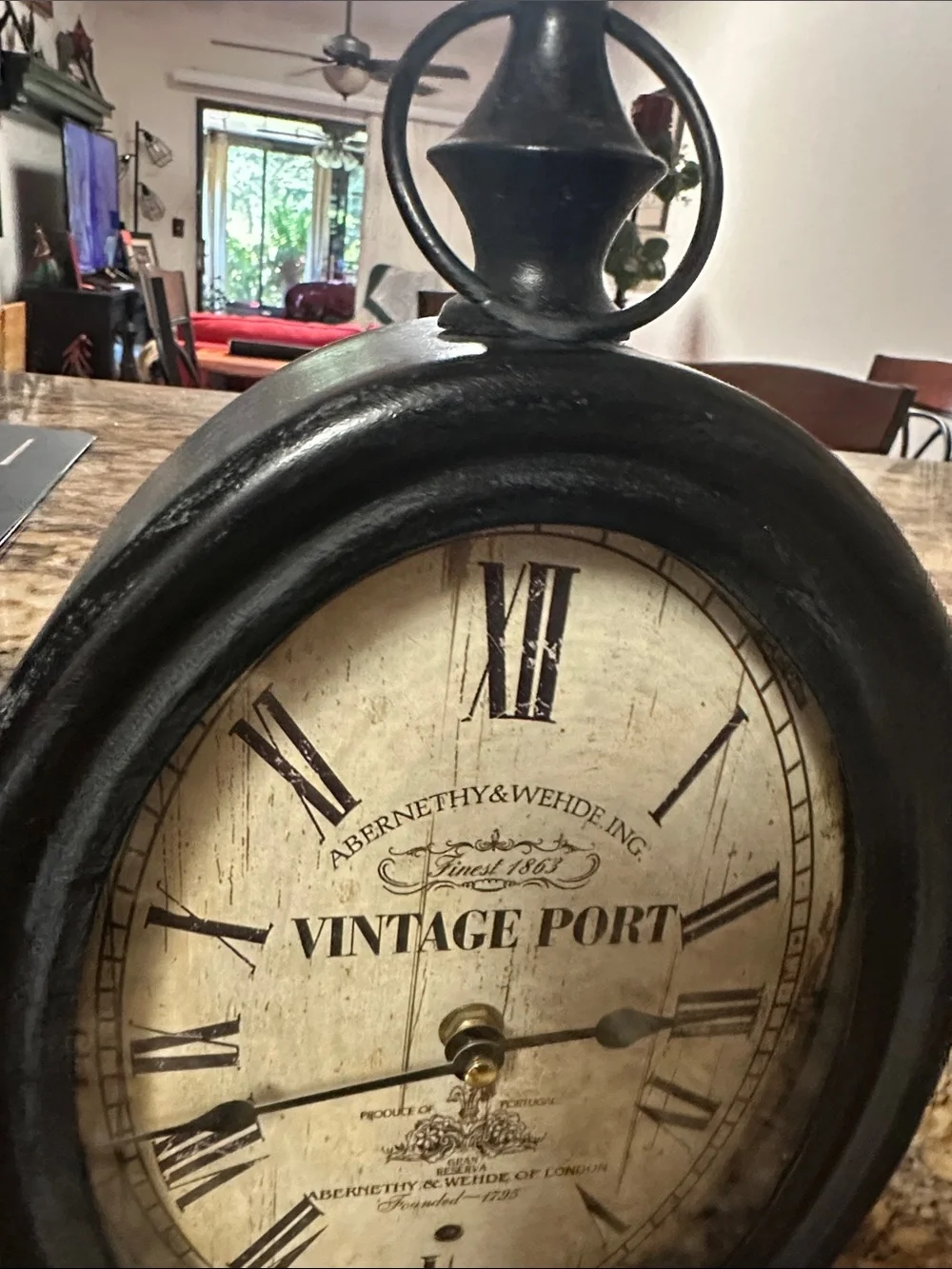 Abernethy & Wehde Vintage Port Wall Clock - Black